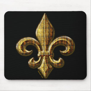 Guld- Fleur Mousepad Musmatta