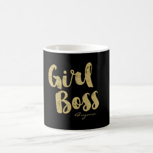 Guld Flicka BOSS Falsk Folie Typ Modern Kaffe Mugg