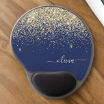 Guld-flottan Blue Girly Glitter Gnistra Monogram N Gel Musmatta<br><div class="desc">Guld och marinblått Gnistra Glitter Monogram Namn och första Mousepad (Mouse Pad). Det gör perfekten söt 16-årsjubileum,  bröllop,  möhippa,  årsdag,  babydusch eller bachelorette-fest för någon som glam lyxen och chic stilar i kärlek.</div>