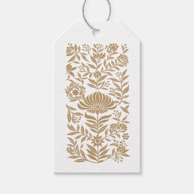 Guld Flourish-märke Presentetikett (Framsidan)
