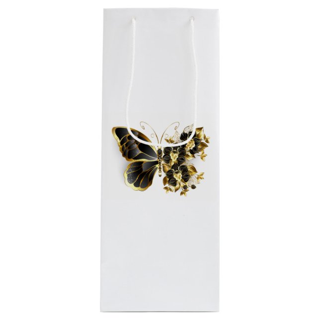 Guld Flower Butterfly med Black Orchid (Framsidan)