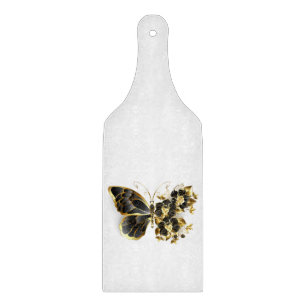 Guld Flower Butterfly med Black Orchid