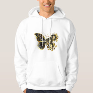 Guld Flower Butterfly med Black Orchid Hoodie