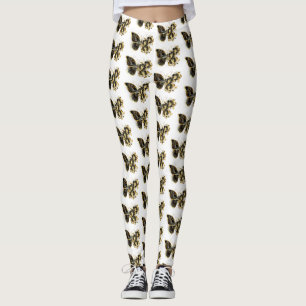 Guld Flower Butterfly med Black Orchid Leggings