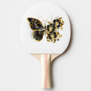 Guld Flower Butterfly med Black Orchid Pingisracket