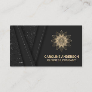 Guld Flower Logotyp Visitkort