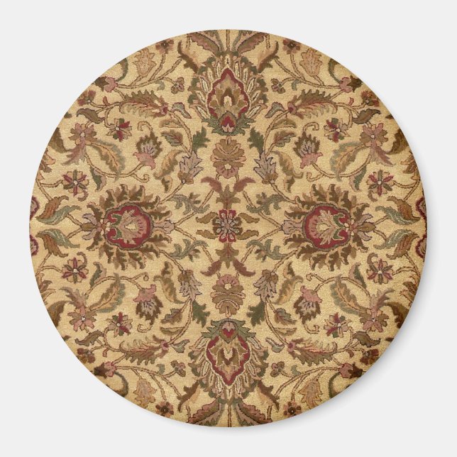 Guld Flowers Arabesque orientaltapastery Magnet (Framsidan)