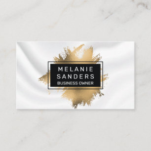 Guld Foil Artistic Vit Drapery Visitkort