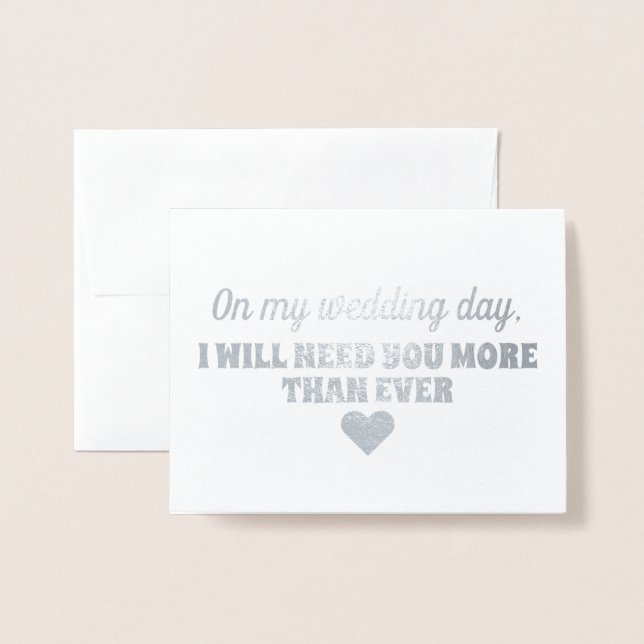 Guld Foil | Funny Bridesmaid eller Maid of honor Folierat Kort (Framsida med kuvert)