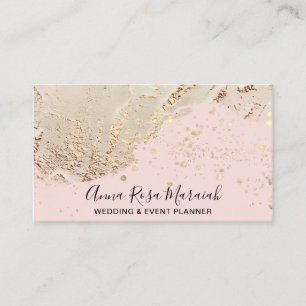 *~* Guld Foil Glitter Beauty Bröllop Elegant Rosa Visitkort
