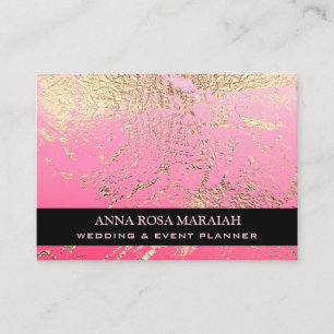 *~* Guld Foil ROSA Beauty Bröllop Elegant Visitkort