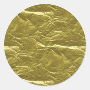 Guld Foil Runt Klistermärke