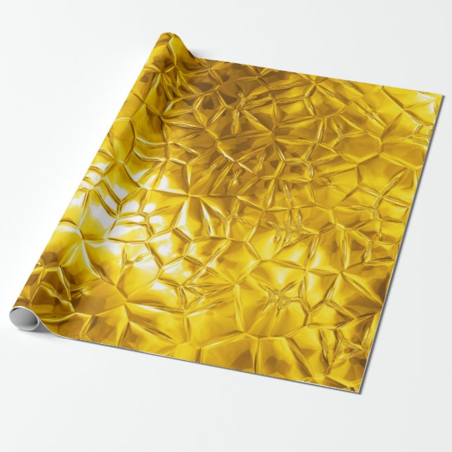 guld folie abstrakt presentpapper (Utrullad)