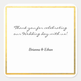 Guld folie bröllop present etikett klistermärken