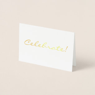 Guld Folie Celebrate Mini Kort