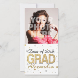 Guld Folie Glitter Konfetti Examen Firande Personl Meddelande