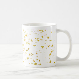 Guld-folie konetti,mönster,vit,chic,elegant,roligt kaffemugg