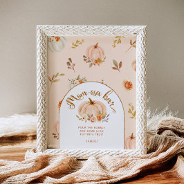 Guld folie orange pumpa mom-osa bar  poster