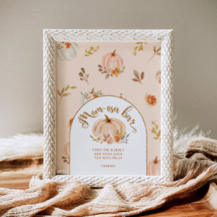 Guld folie orange pumpa mom-osa bar poster