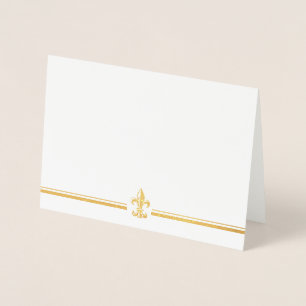 Guld Folie Vintage Elegant Fleur de Lis Kort