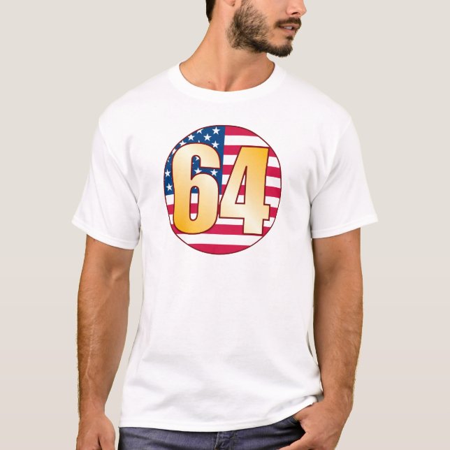 Guld för 64 USA T Shirt (Framsida)