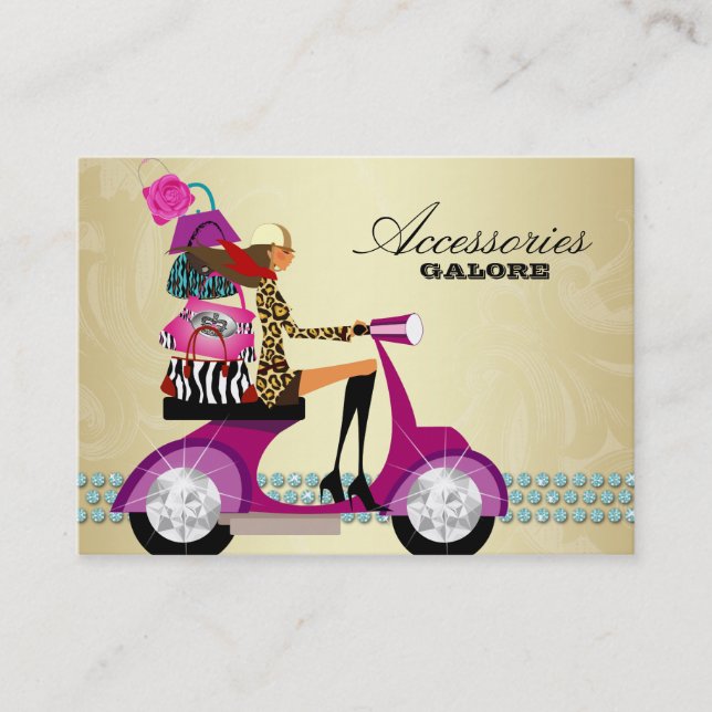 Guld för blått för smycken för visitkort (Framsida)