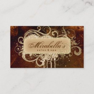 Guld för brunt för Spa för salong för Visitkort