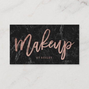 Guld för den eleganta fauxen för Makeup skrivar Visitkort