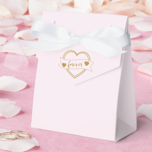 Guld för evigt hjärtan bröllopsfest presentaskar (Bröllop)