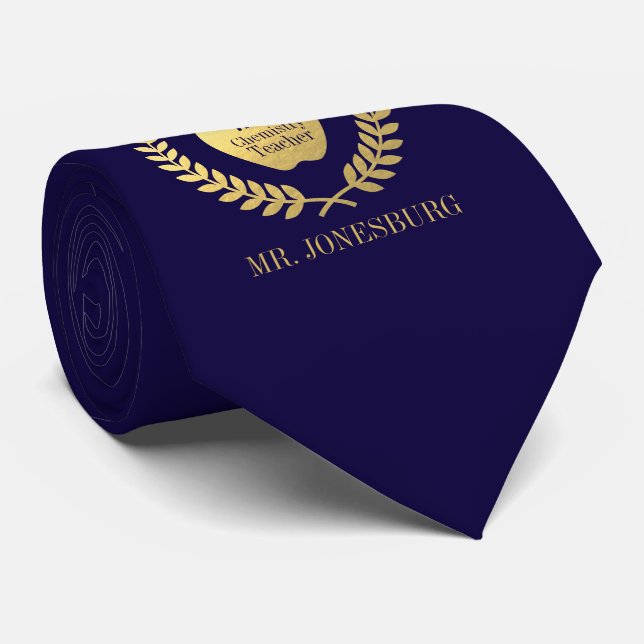 Guld för Faux för känd lärare #1 för Slips (Rullad)