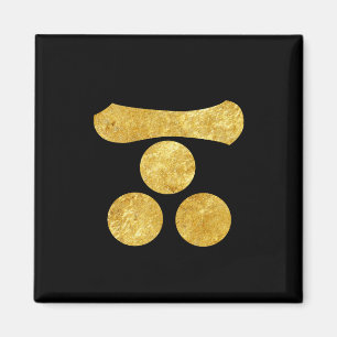 Guld för faux för Mori Måndag japanskt samuraik Magnet