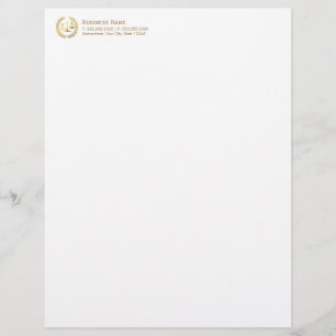 Guld:  för justitieminister Letterhead Brevhuvud
