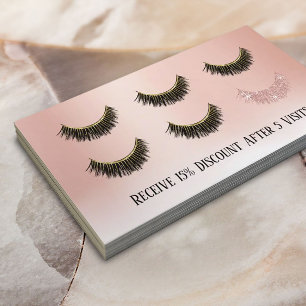 Guld för konstnär för Makeup för snärtar för Lojalitetskort