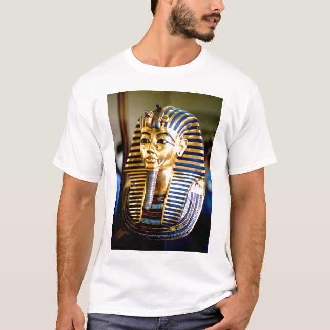 Guld för kungen Tutankhamun maskerar Tee Shirt (Framsida)