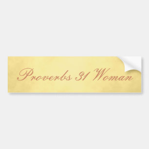 Guld för kvinna för Proverbs 31 ursnyggt Bildekal