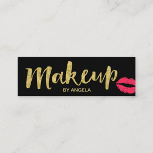 Guld för läppar för Makeupkonstnären skrivar r Mini Visitkort