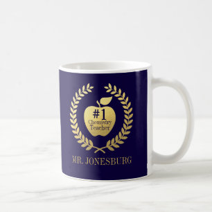 Guld för läraregillandefauxen omkullkastar kaffemugg