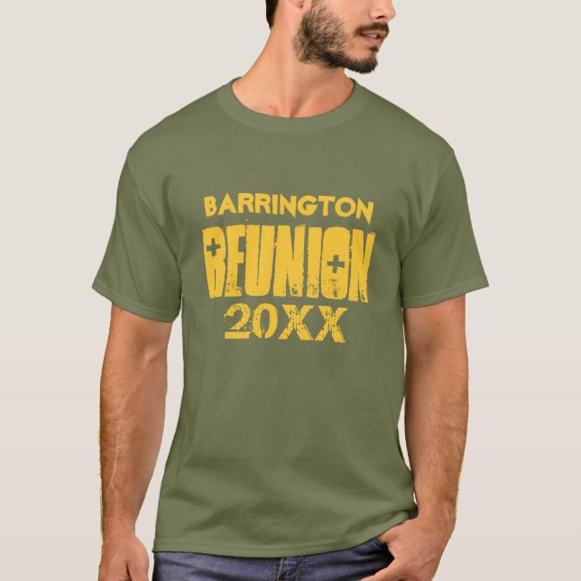 Guld för oliv för år för namn för tee shirt (Framsida)