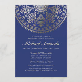 Guld för pensionpartyinbjudningar omkullkastar inbjudningar