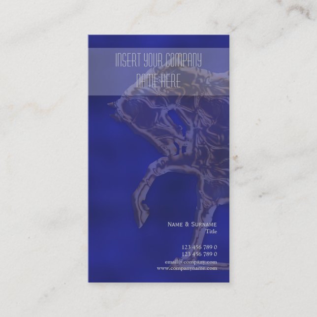 Guld för silver för blått för visitkort (Framsida)