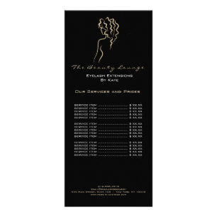 Guld för svart för logotyp för Spa för svart f Reklamkort