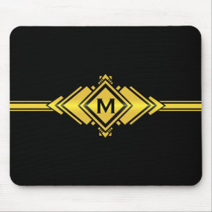 Guld- & för svartart décobälte Monogram Musmatta