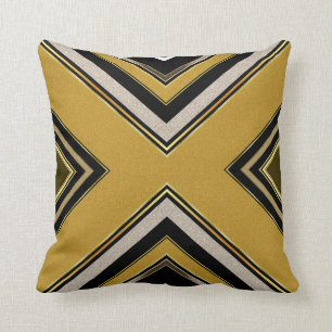 guld för svarten för n2geometriart déco dämpar kudde