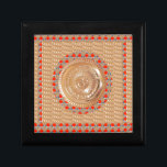 GULD för symbol för GAYATRI-Mantra n OmMantra Minnesask<br><div class="desc">GULD för symbol för GAYATRI-Mantra n OmMantra präglat</div>