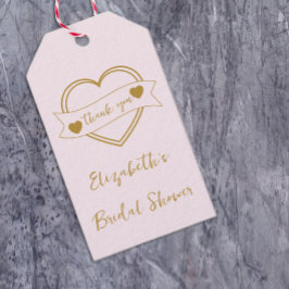 Guld Forever Hearts Bröllopsfest Presentetikett
