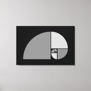 Guld- förhållande, Fibonacci spiral Canvastryck