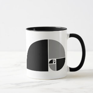 Guld- förhållande, Fibonacci spiral Mugg