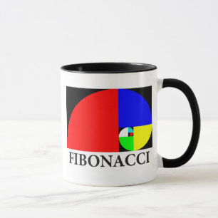 Guld- förhållande, Fibonacci spiral Mugg