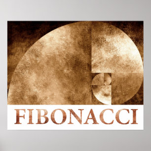 Guld- förhållande, Fibonacci spiral Poster
