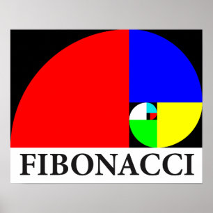 Guld- förhållande, Fibonacci spiral Poster